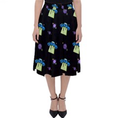 Illustration Cosmos Cosmo Rocket Spaceship -ufo Classic Midi Skirt by danenraven