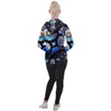 Illustration Tech Galaxy Robot Bot Science Women s Hooded Pullover View2