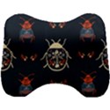 Floral-bugs-seamless-pattern Head Support Cushion View1