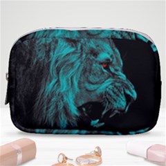 Angry Male Lion Predator Carnivore Make Up Pouch (small) by Jancukart