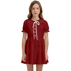 Christmas Red Graphic Kids  Sweet Collar Dress by artworkshop