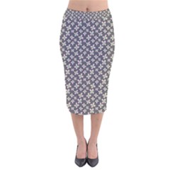 Little Spring Blossom  Velvet Midi Pencil Skirt by ConteMonfrey