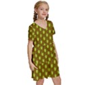 All The Green Apples  Kids  Short Sleeve Tiered Mini Dress View3