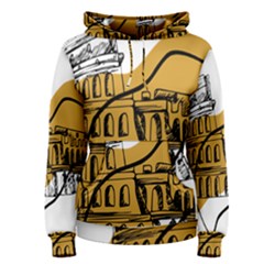 Colosseo Draw Silhouette Women s Pullover Hoodie by ConteMonfrey