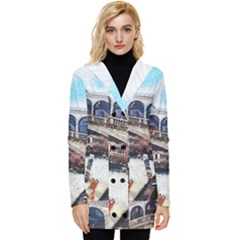 Lovely Gondola Ride - Venetian Bridge Button Up Hooded Coat  by ConteMonfrey