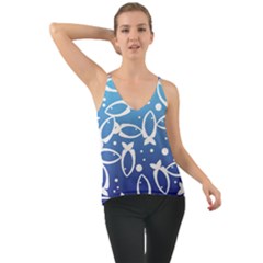 Blue Fish Water Aquarium Chiffon Cami by danenraven