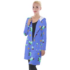 Seamless Pastel Wallpaper Animal Hooded Pocket Cardigan by danenraven