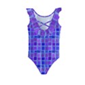 Background Mosaic Purple Blue Kids  Frill Swimsuit View2