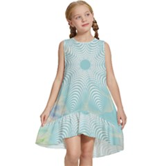 Floral Abstract Flowers Pattern Kids  Frill Swing Dress by danenraven