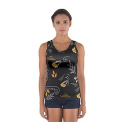 Illustration Leaves Leaf Naturecoffee Digital Paper Cup Sport Tank Top  by Ravend