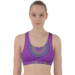 Art Mandala Design Ornament Flower Back Weave Sports Bra by Ravend