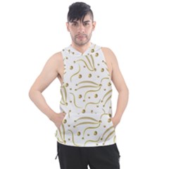 Illustration Pattern Seamless Golden 3d Men s Sleeveless Hoodie by danenraven