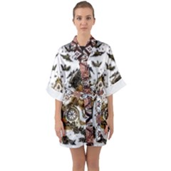 Im Fourth Dimension Colour 73 Half Sleeve Satin Kimono  by imanmulyana