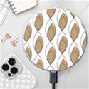 Brown Minimalist Leaves  Wireless Fast Charger(White) View1