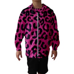 Leopard Print Jaguar Dots Pink Kids  Hooded Windbreaker by ConteMonfreyShop