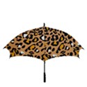 Leopard  spots brown white orange Golf Umbrella View3