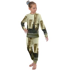 Architecture City House Kids  Long Sleeve Set  by Jancukart