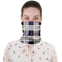 Purple, Blue And White Plaids Face Covering Bandana (adult) by ConteMonfrey