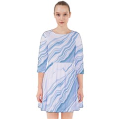 Marble Abstract Art Artistic Backdrop Smock Dress by Wegoenart