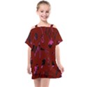 Doodles Maroon Kids  One Piece Chiffon Dress View1