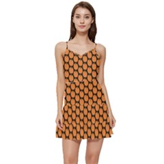 Cute Pumpkin Black Small Short Frill Dress by ConteMonfrey