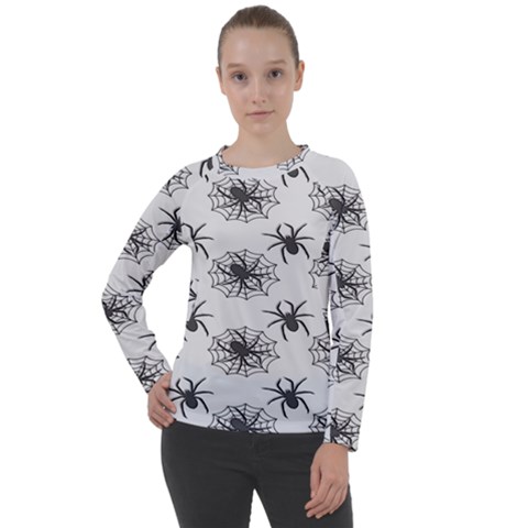 Spider Web - Halloween Decor Women s Long Sleeve Raglan Tee by ConteMonfrey