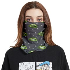 Green Vampire Mouth - Halloween Modern Decor Face Covering Bandana (two Sides) by ConteMonfrey