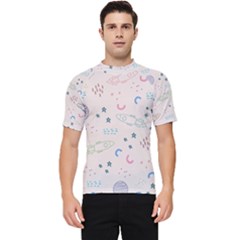 Space Men s Short Sleeve Rash Guard by nateshop