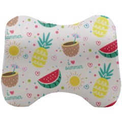 Pineapple And Watermelon Summer Fruit Head Support Cushion by Jancukart