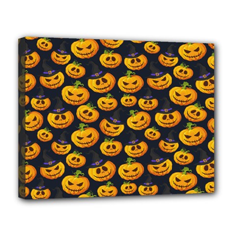 Jack O Lantern  Canvas 14  X 11  (stretched) by ConteMonfrey