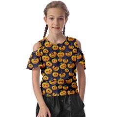 Jack O Lantern  Kids  Butterfly Cutout Tee by ConteMonfrey