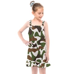 Camouflage Print Pattern Kids  Overall Dress by Ravend