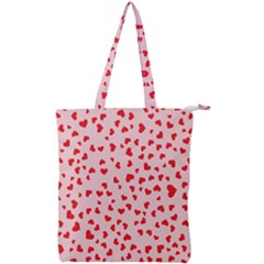 Hearts Valentine Heart Pattern Double Zip Up Tote Bag by Ravend