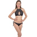 Illustrations Art Geometric Pattern Cross Front Halter Bikini Set View1