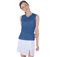 Abstract Geometry Pattern Women s Sleeveless Sports Top by Ravend