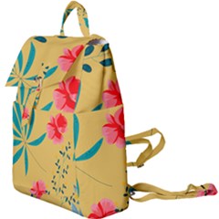 Nature Floral Flower Petal Leaves Leaf Plant Buckle Everyday Backpack by Ravend