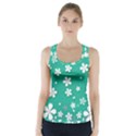 Pattern Background Daisy Flower Floral Racer Back Sports Top View1