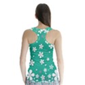 Pattern Background Daisy Flower Floral Racer Back Sports Top View2