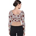 Cake Cupcake Sweet Dessert Food Velvet Long Sleeve Crop Top View2