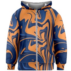 Abstract Background Texture Pattern Kids  Zipper Hoodie Without Drawstring by Ravend