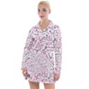 Candy Pink Black-cute Sweat Women s Long Sleeve Casual Dress View1