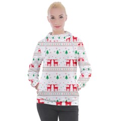 Christmas Illustration Texture Pattern Women s Hooded Pullover by danenraven