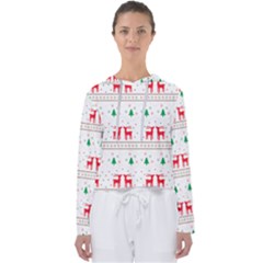 Christmas Illustration Texture Pattern Women s Slouchy Sweat by danenraven