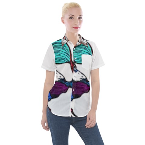 Im Fourth Dimension Colour 78 Women s Short Sleeve Pocket Shirt by imanmulyana