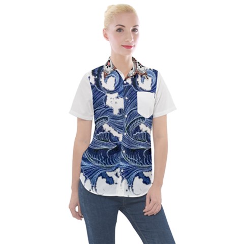 Im Fourth Dimension Colour 79 Women s Short Sleeve Pocket Shirt by imanmulyana