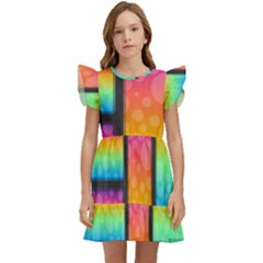 Background Colorful Abstract Kids  Winged Sleeve Dress by Wegoenart