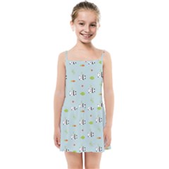 Background Pattern Panda Bamboo Kids  Summer Sun Dress by Ravend