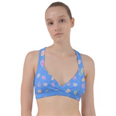 Seashell Clam Pattern Art Design Sweetheart Sports Bra by Ravend