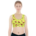 Watermelon Pattern Wallpaper Sports Bra With Pocket View1