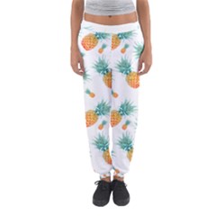 Pineapple Background Pattern Fruit Women s Jogger Sweatpants by Wegoenart